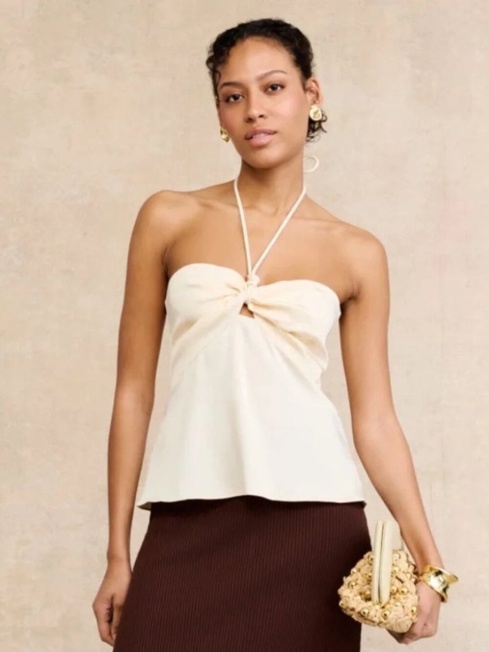 ALC Anita Cream Halter Tank Top